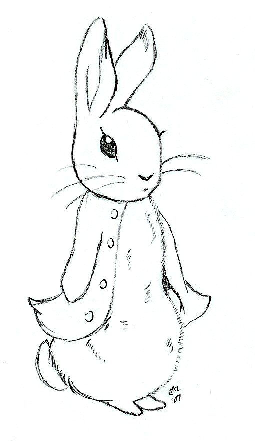 Detail Peter Rabbit Clipart Black And White Nomer 8