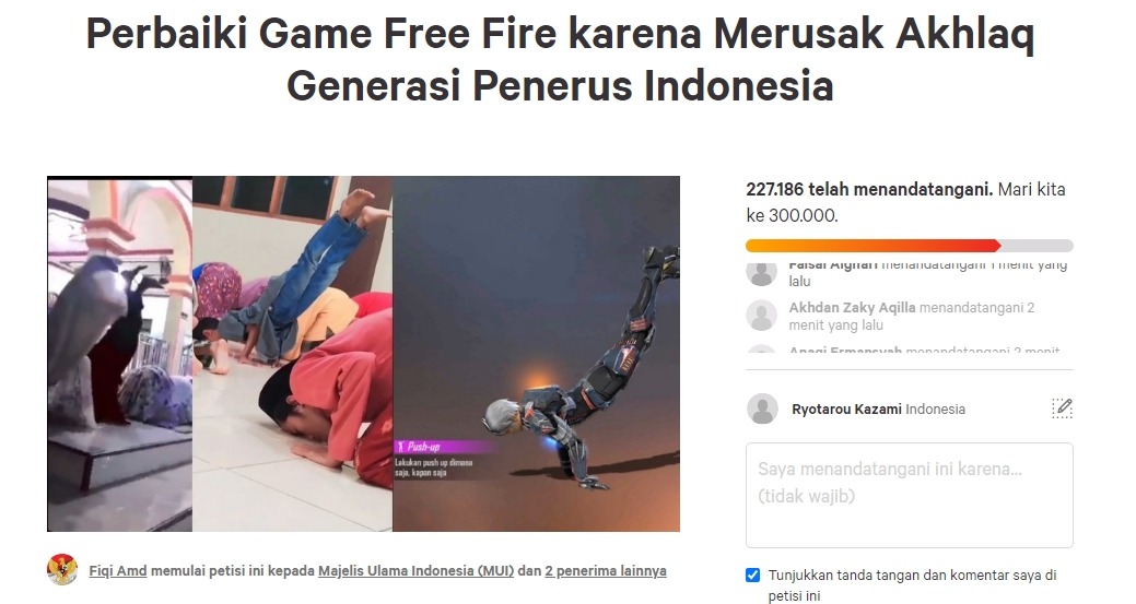 Detail Petisi Game Free Fire Nomer 51