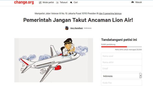 Detail Petisi Lion Air Nomer 2