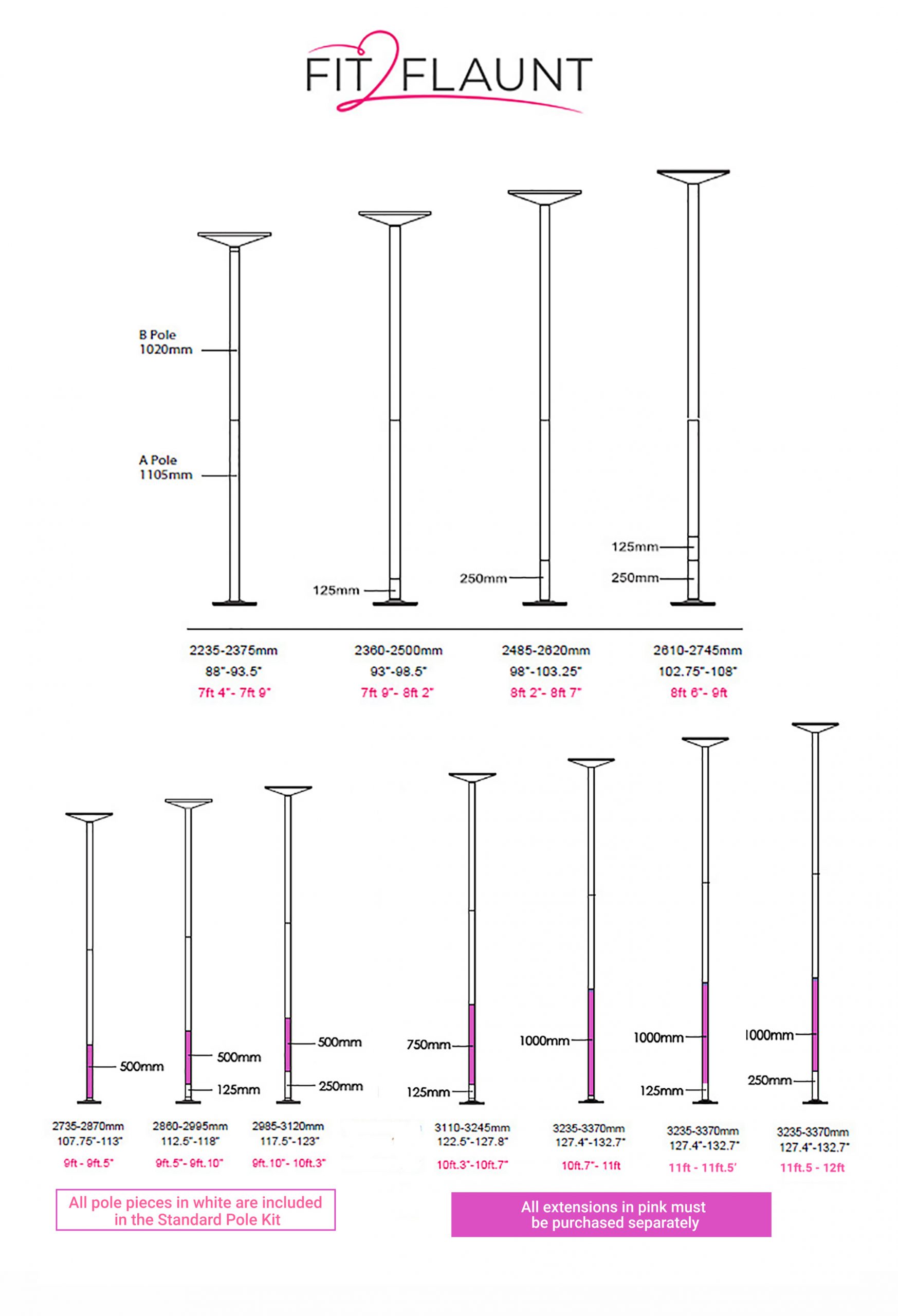 Detail Pfd Chrome Pro Quality Dance Pole Nomer 45