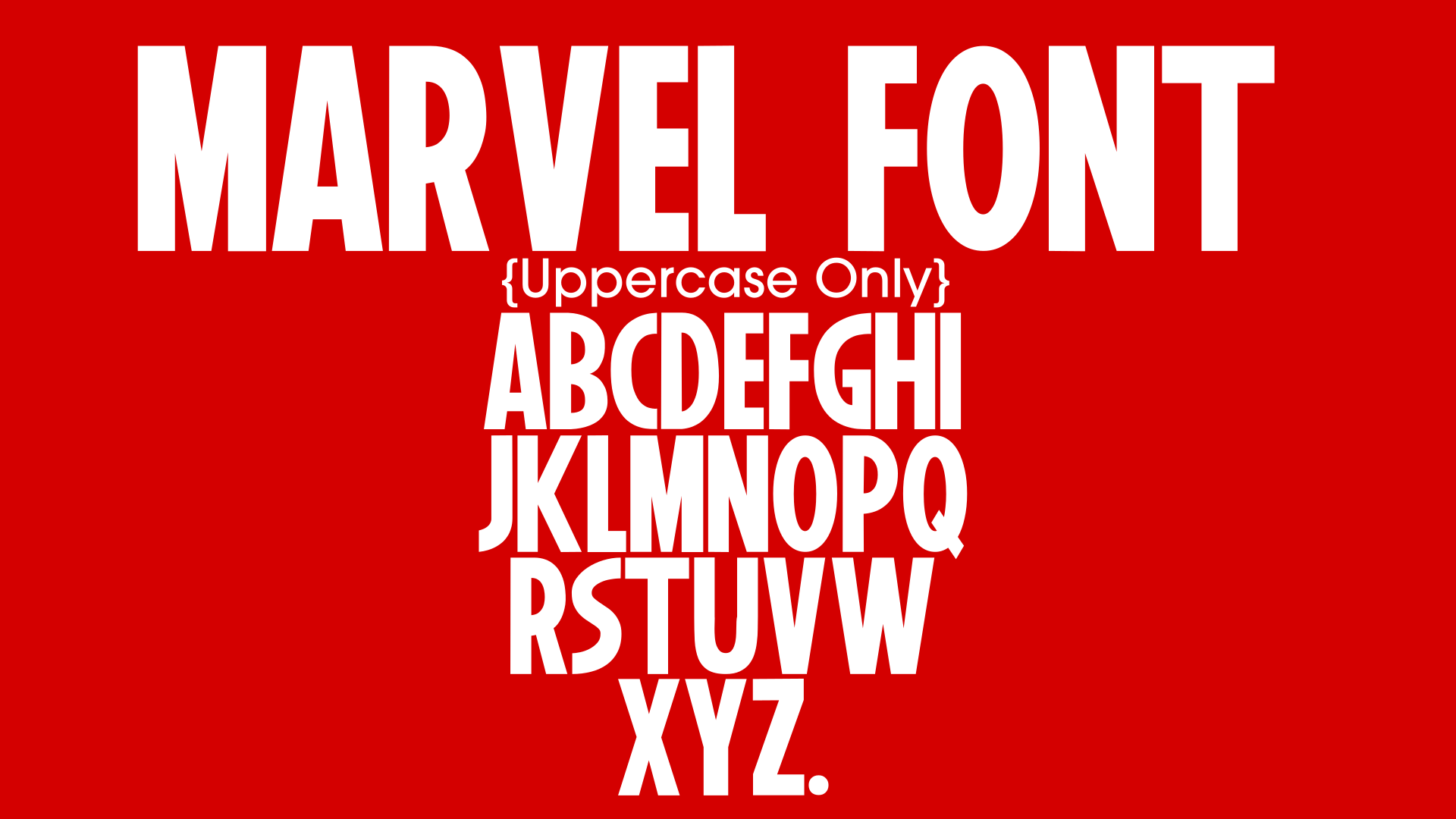 Detail Marvel Studios Font Nomer 8