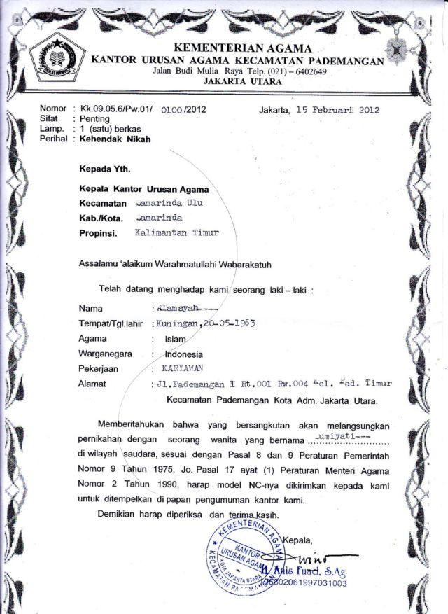 Detail Masa Berlaku Surat Numpang Nikah Nomer 3