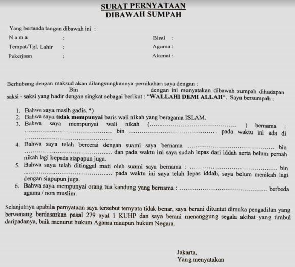 Detail Masa Berlaku Surat Numpang Nikah Nomer 41