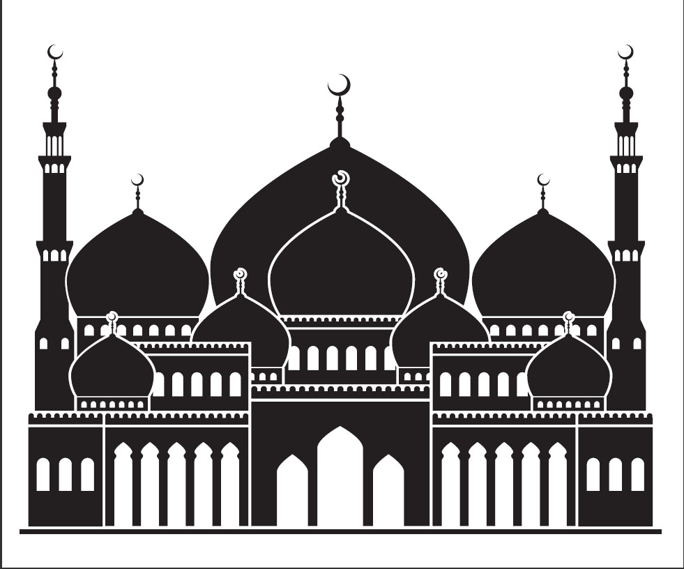 Detail Masjid Hitam Putih Nomer 10