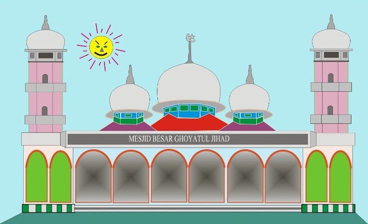 Detail Masjid Kartun Berwarna Nomer 39