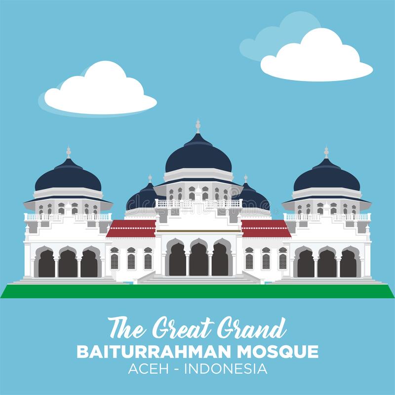 Detail Masjid Raya Baiturrahman Vector Nomer 4