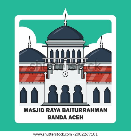 Detail Masjid Raya Baiturrahman Vector Nomer 33