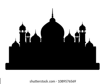 Detail Masjid Silhouette Vector Nomer 1
