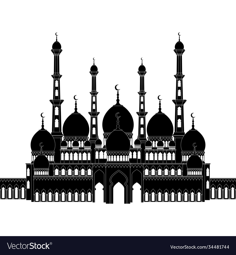 Detail Masjid Silhouette Vector Nomer 35