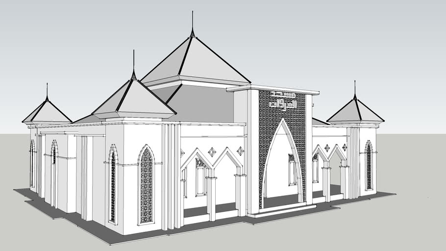 Detail Masjid Sketchup Nomer 12