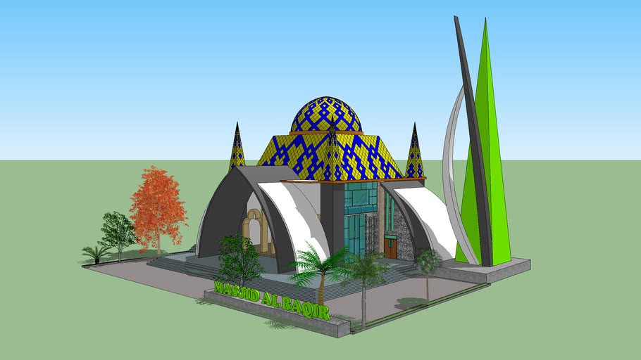 Detail Masjid Sketchup Nomer 13