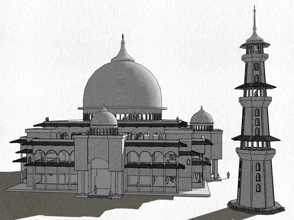 Detail Masjid Sketchup Nomer 16