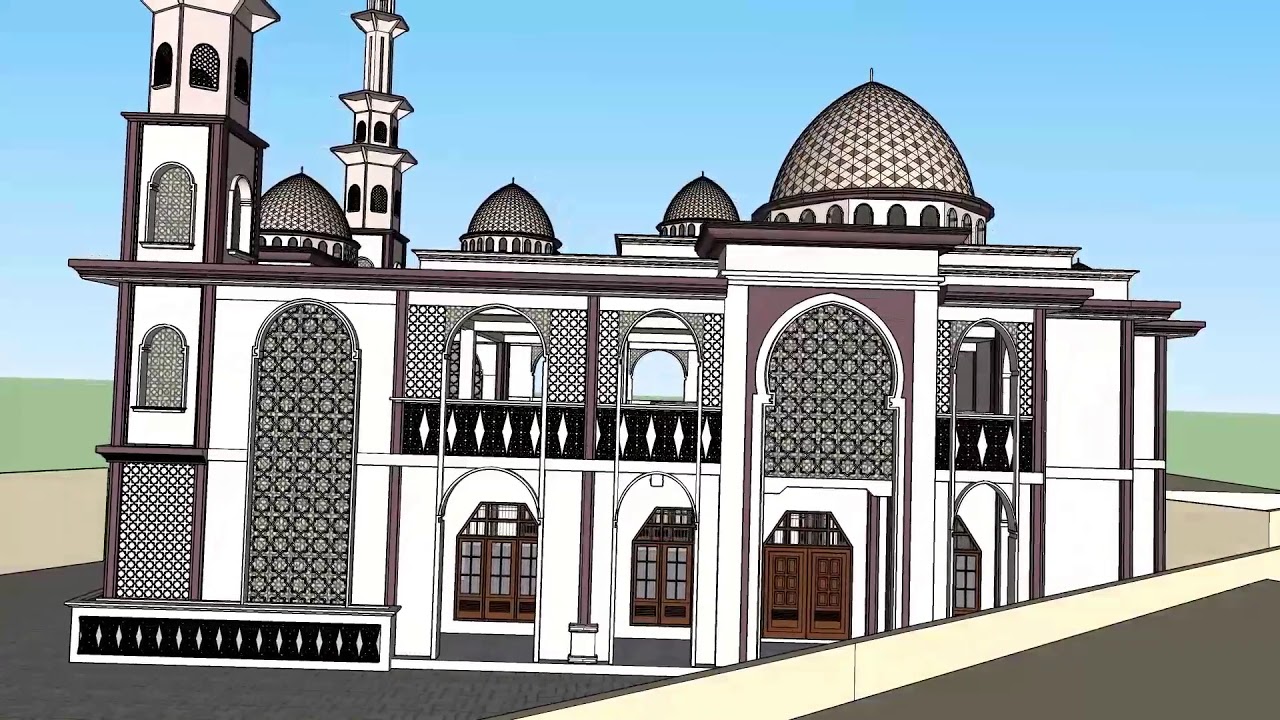 Detail Masjid Sketchup Nomer 17