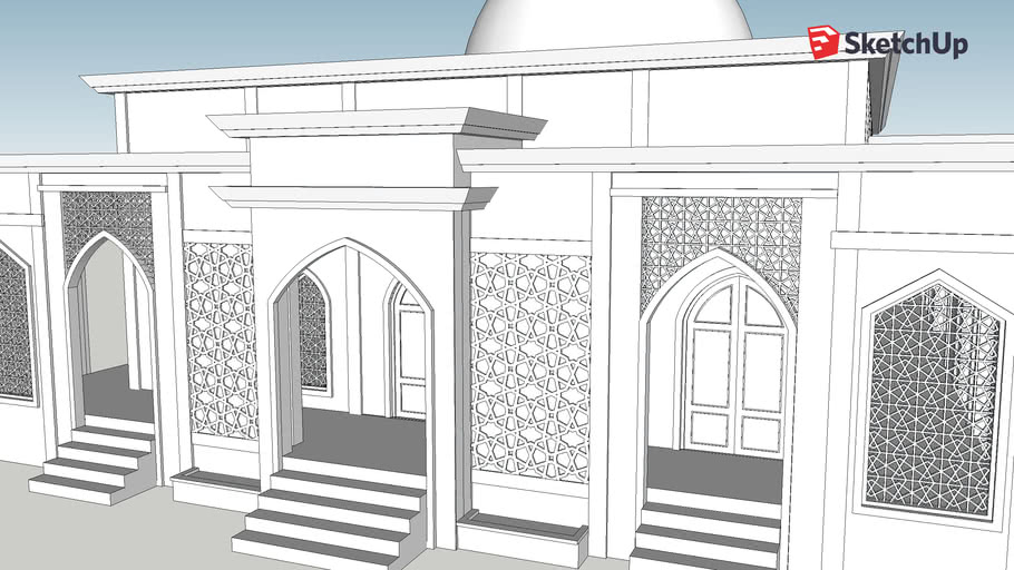 Detail Masjid Sketchup Nomer 3