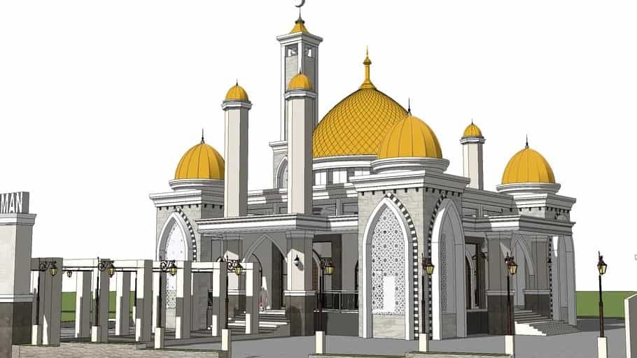 Detail Masjid Sketchup Nomer 21