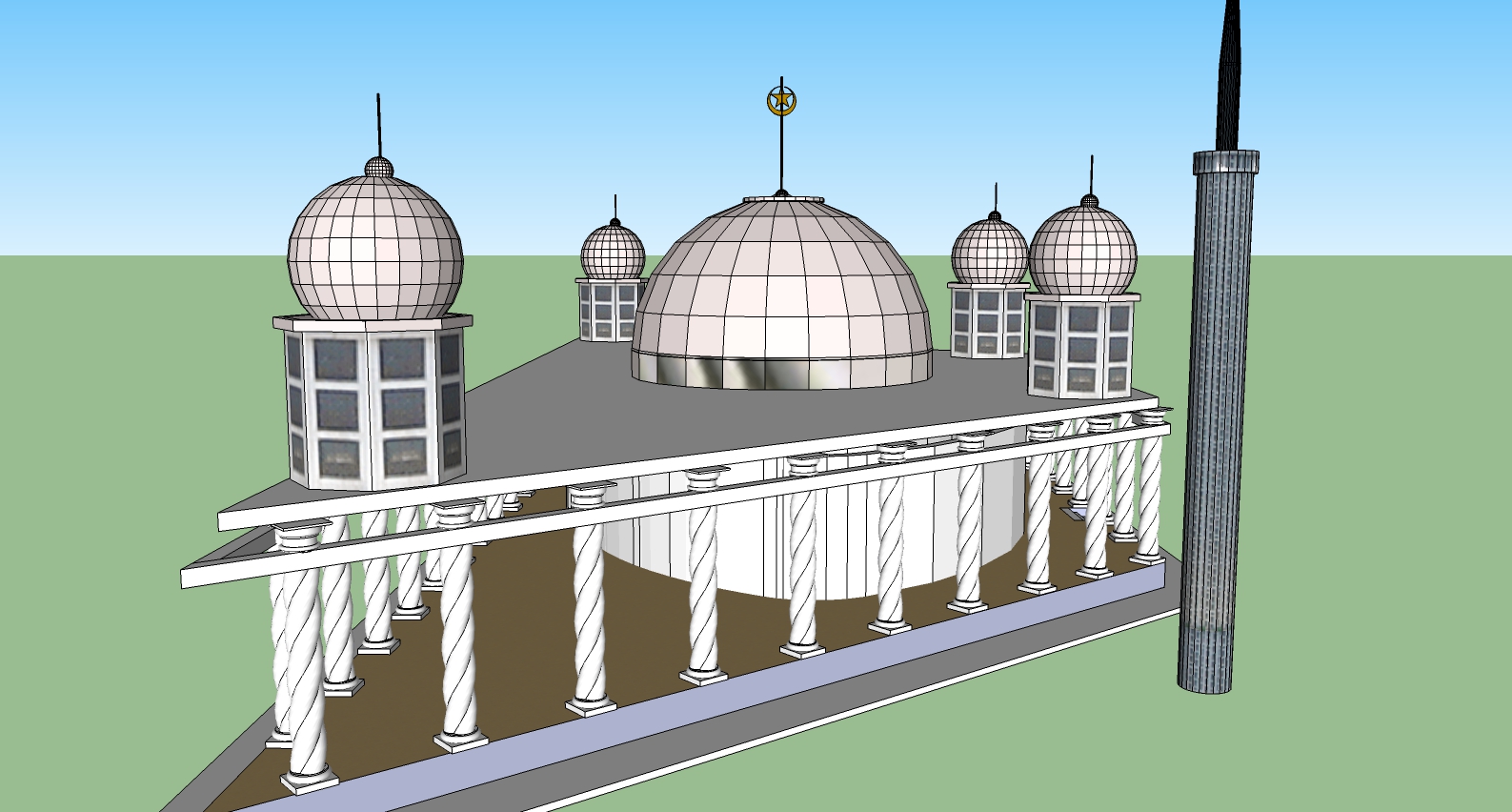 Detail Masjid Sketchup Nomer 26