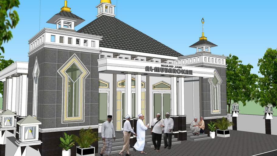 Detail Masjid Sketchup Nomer 6