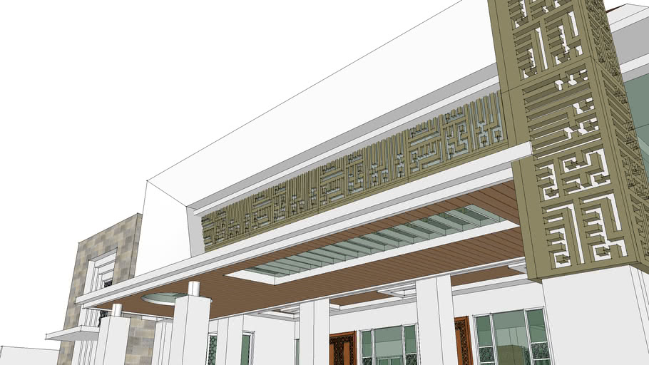 Detail Masjid Sketchup Nomer 9