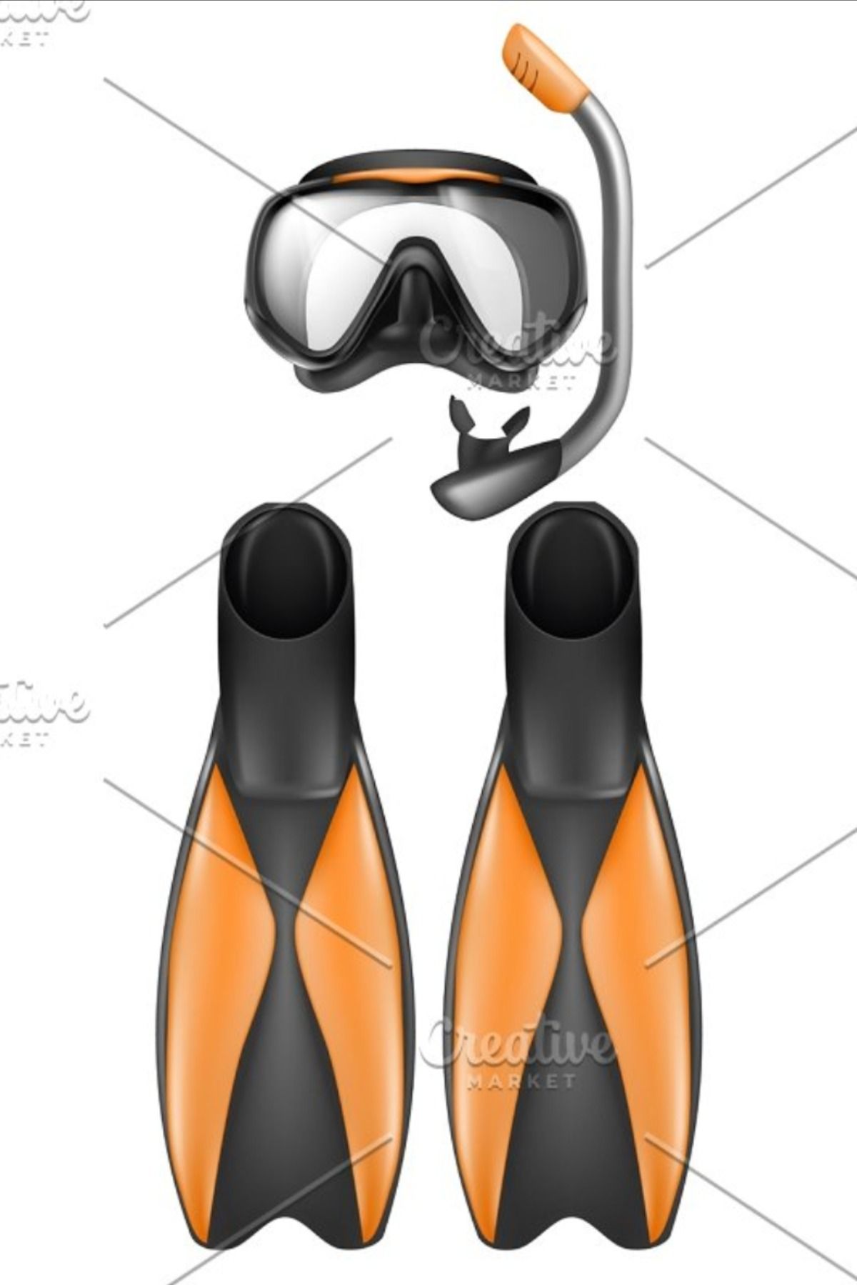 Detail Mask And Snorkel Clipart Nomer 41