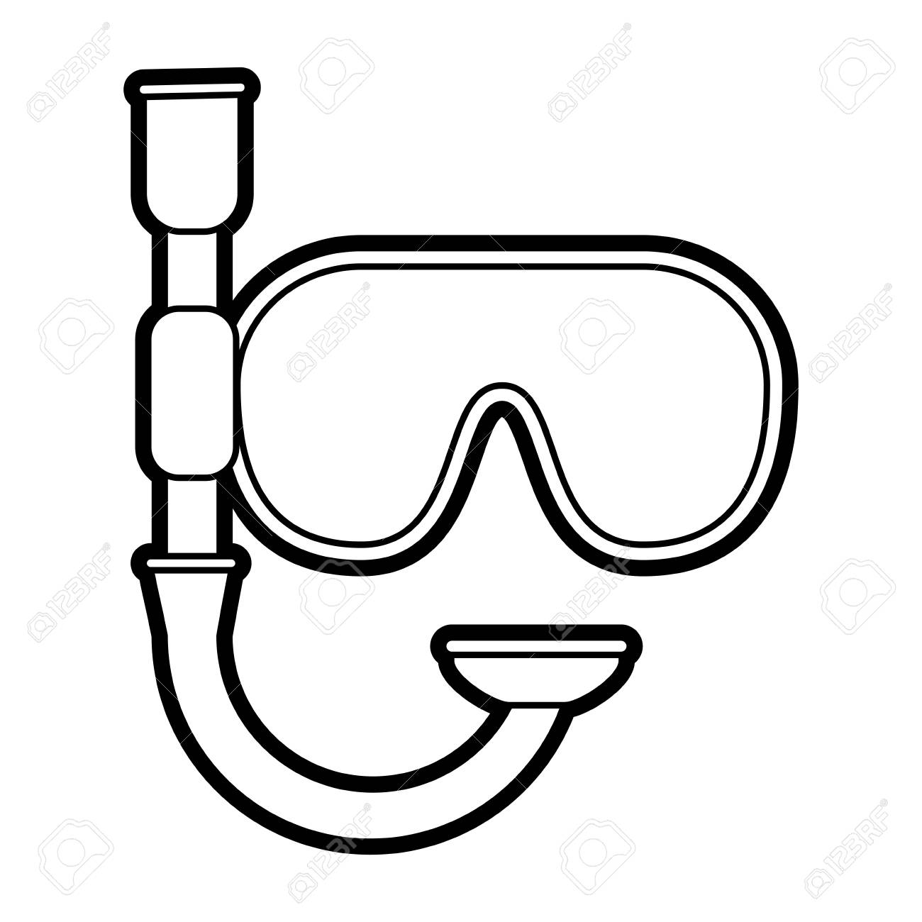 Detail Mask And Snorkel Clipart Nomer 7