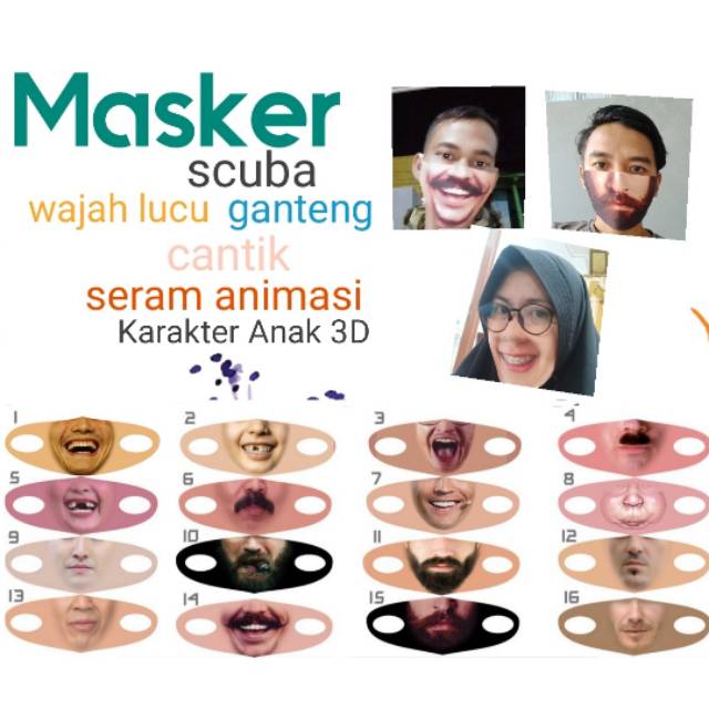 Detail Masker Bergambar Lucu Nomer 19