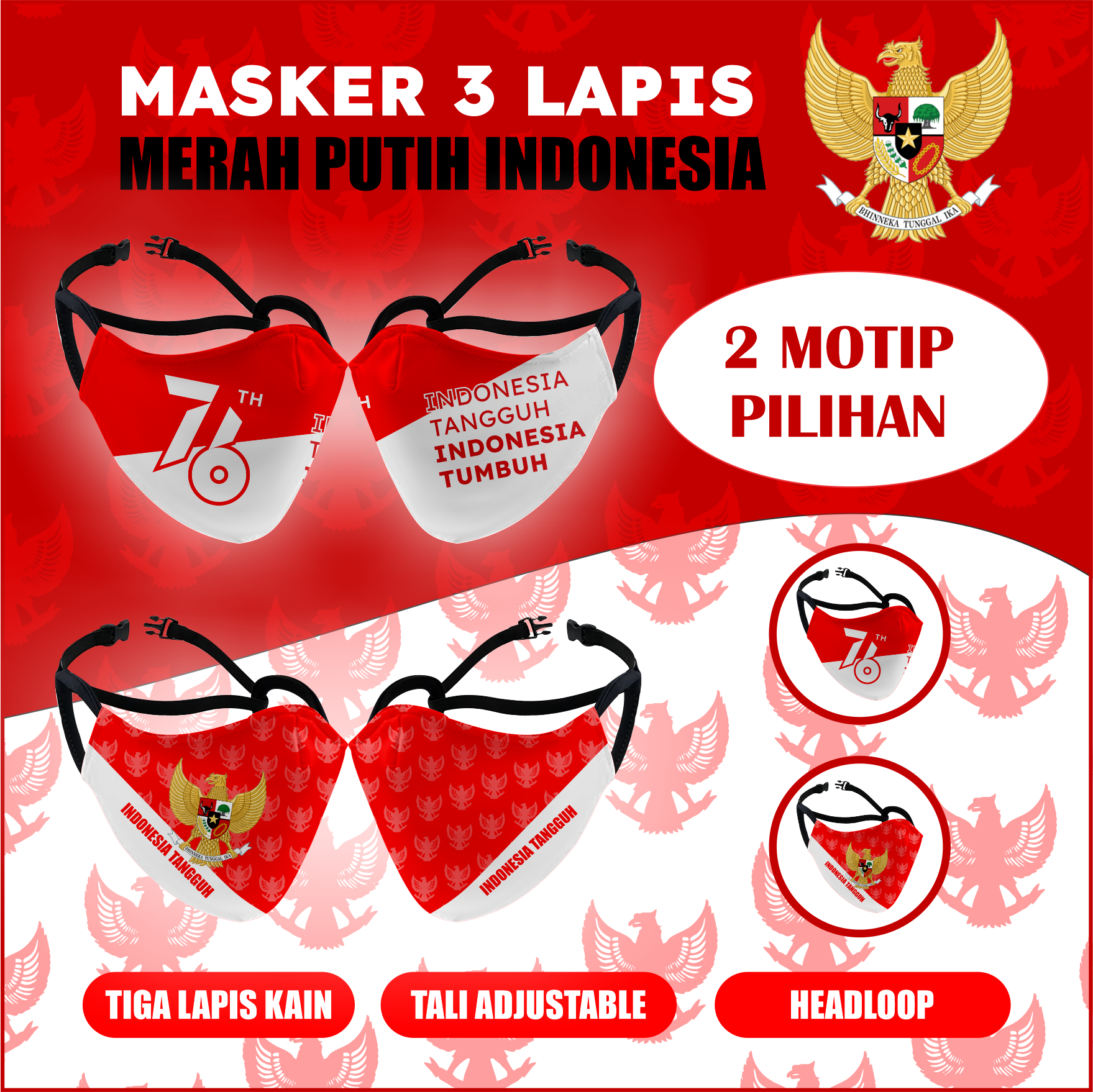 Detail Masker Merah Putih Png Nomer 36