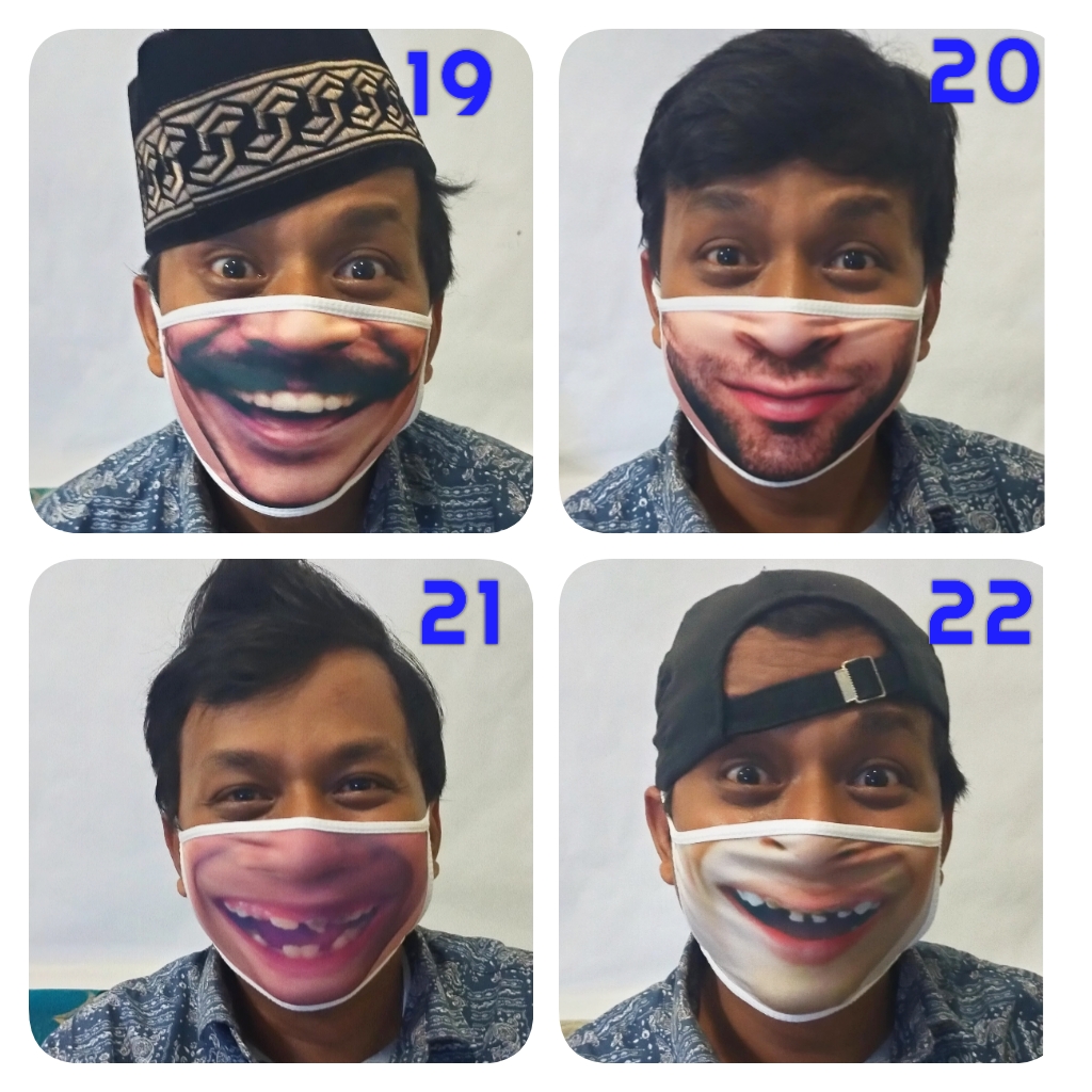 Download Masker Wajah Bergambar Lucu Nomer 2