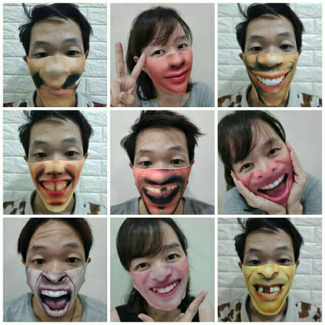 Download Masker Wajah Bergambar Lucu Nomer 19