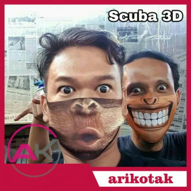 Detail Masker Wajah Bergambar Lucu Nomer 6