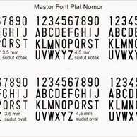 Detail Master Font Plat Nomor Nomer 12