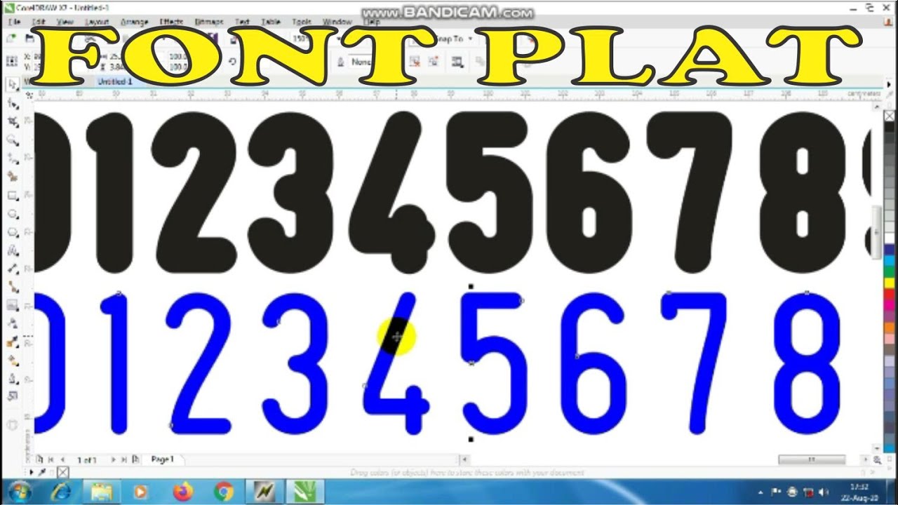 Detail Master Font Plat Nomor Nomer 6