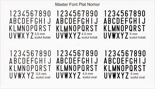 Detail Master Font Plat Nomor Nomer 7