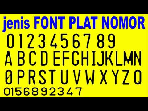 Detail Master Font Plat Nomor Nomer 8