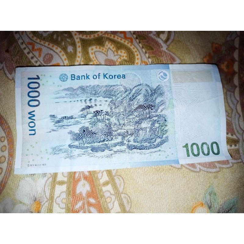 Detail Mata Uang Korea 1000 Won Nomer 16