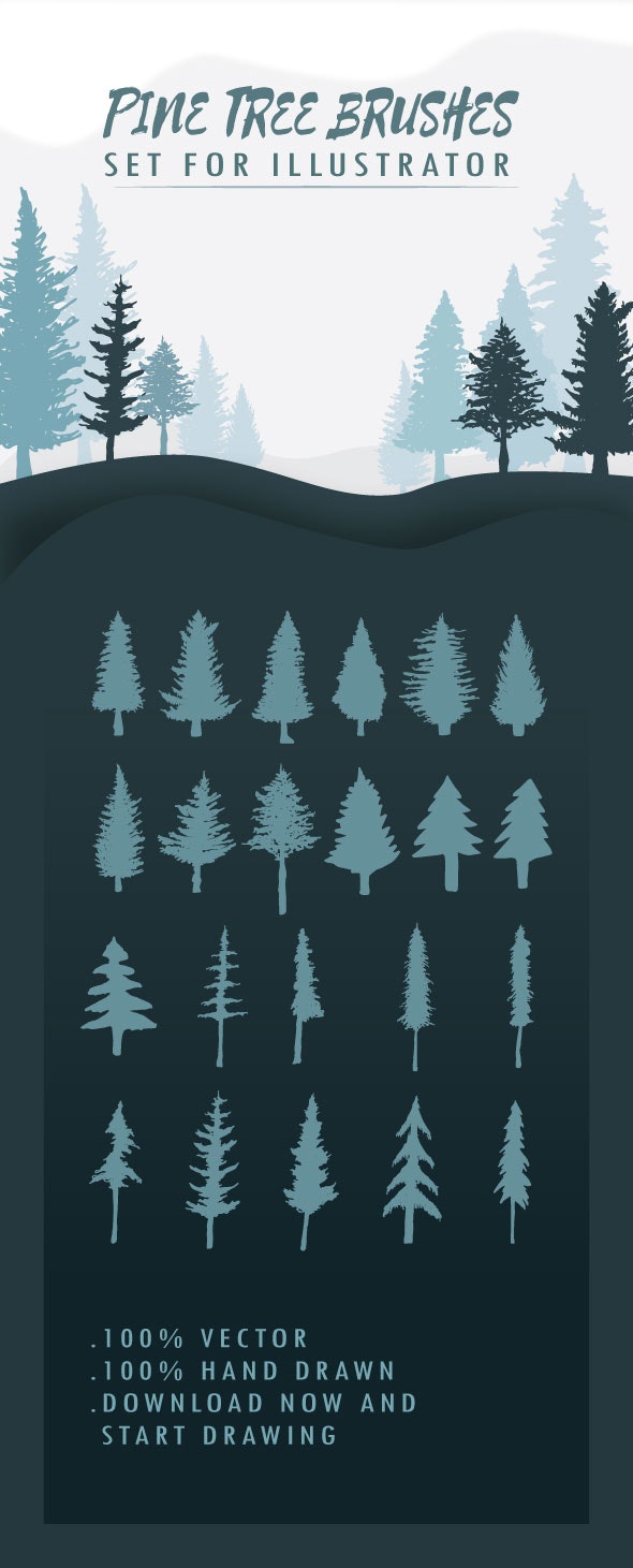 Detail Photoshop Pine Tree Brushes Nomer 44