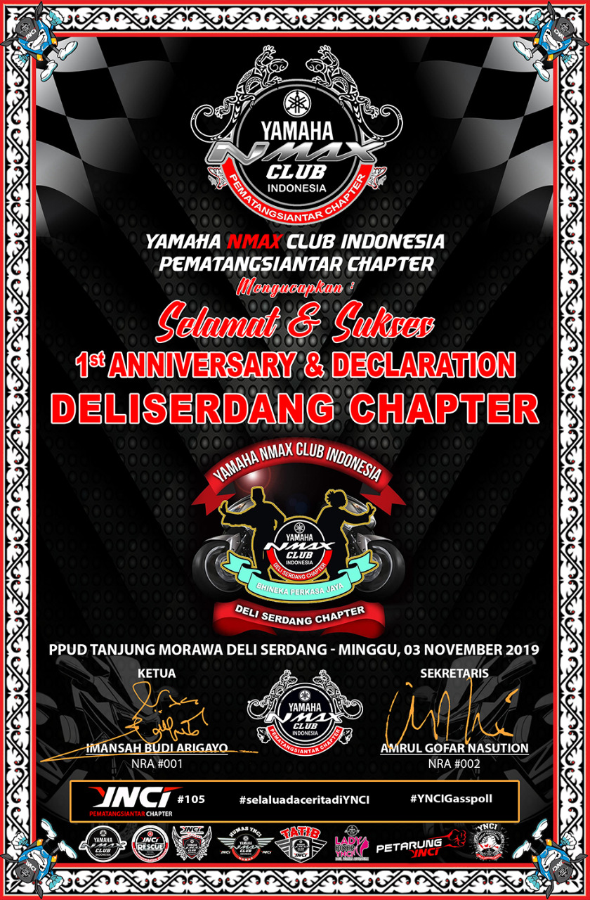 Detail Piagam Anniversary Club Motor Nomer 11