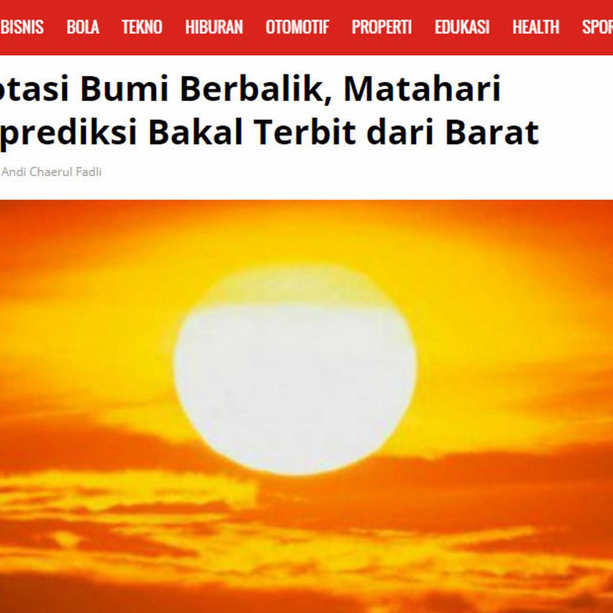 Detail Matahari Terbit Dari Timur Dan Tenggelam Di Barat Termasuk Contoh Nomer 33