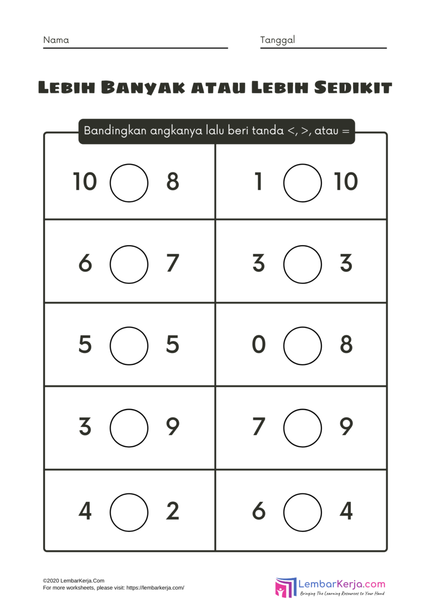 Detail Matematika Lembar Kerja Anak Tk Nomer 2