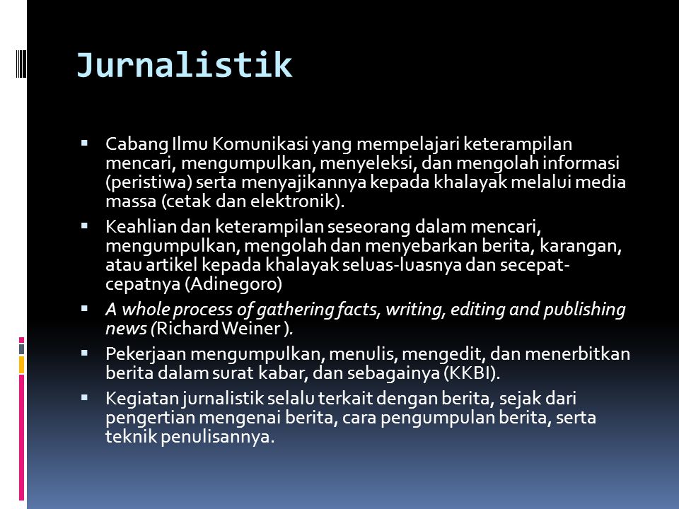 Materi Jurnalistik Powerpoint - KibrisPDR