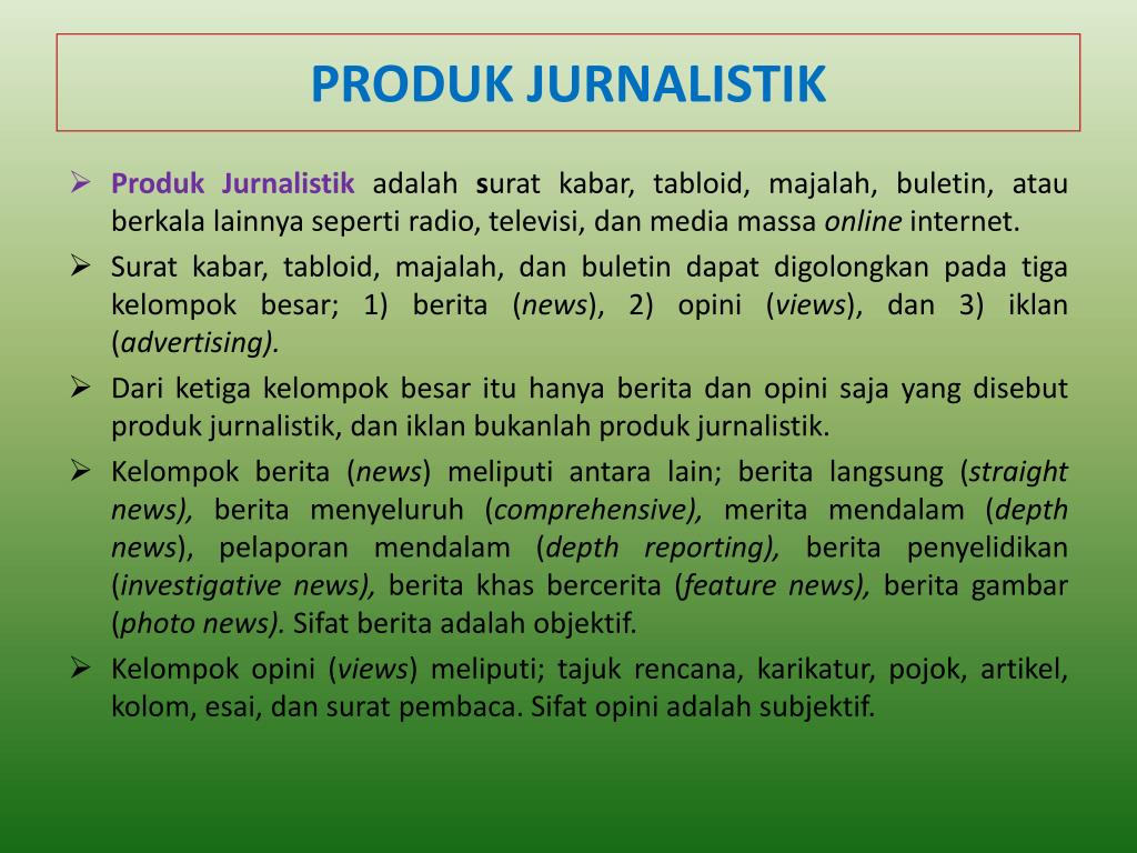Detail Materi Jurnalistik Powerpoint Nomer 2