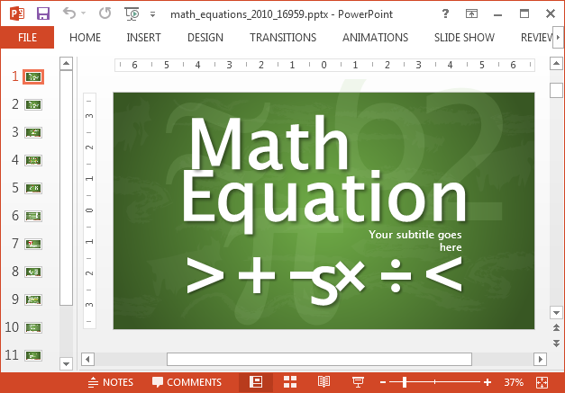 Detail Math Powerpoint Template Nomer 26