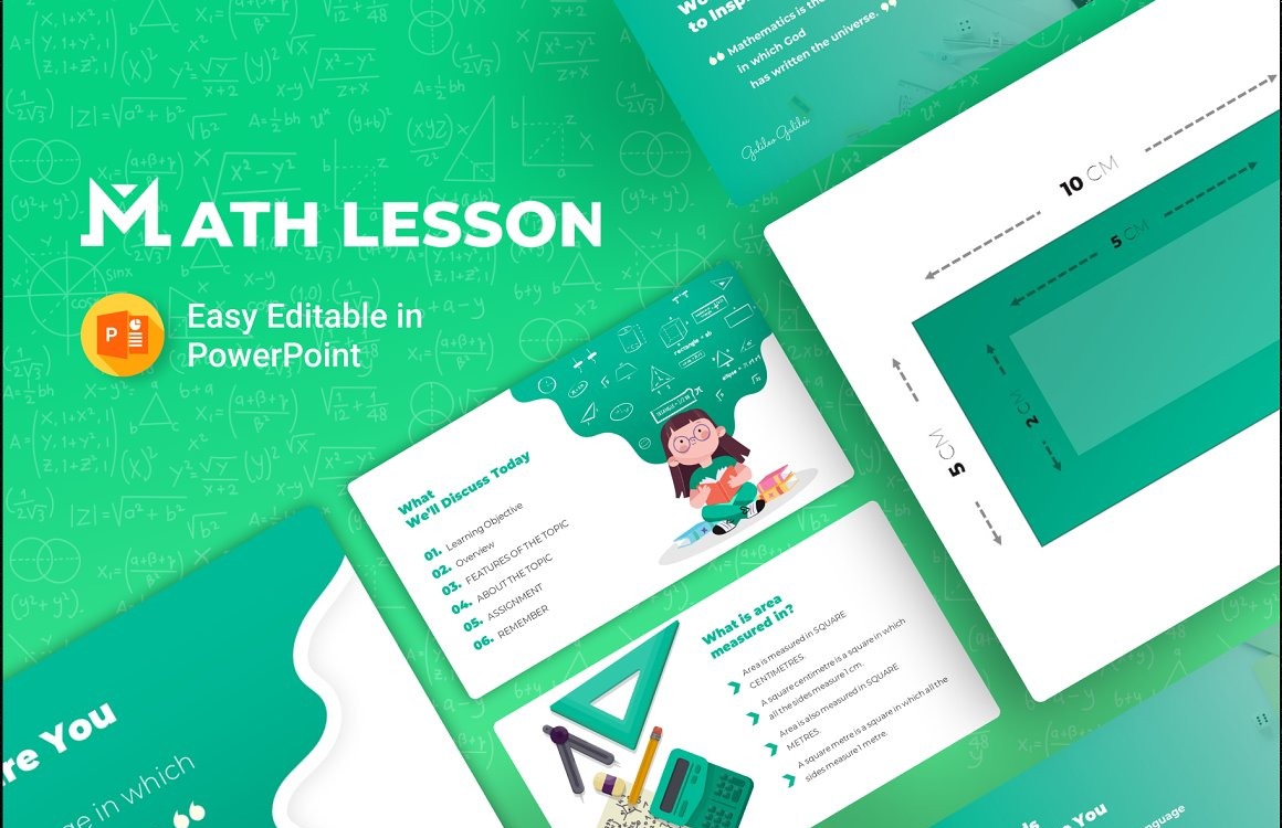 Detail Math Powerpoint Template Nomer 52
