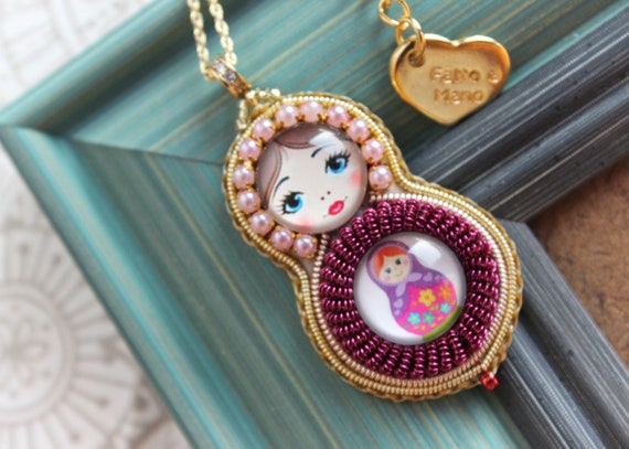 Detail Matryoshka Doll Necklace Nomer 50