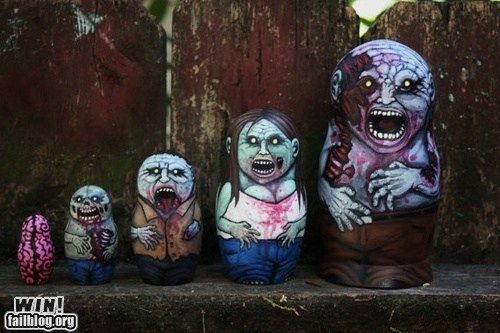 Detail Matryoshka Doll Zombies Nomer 11