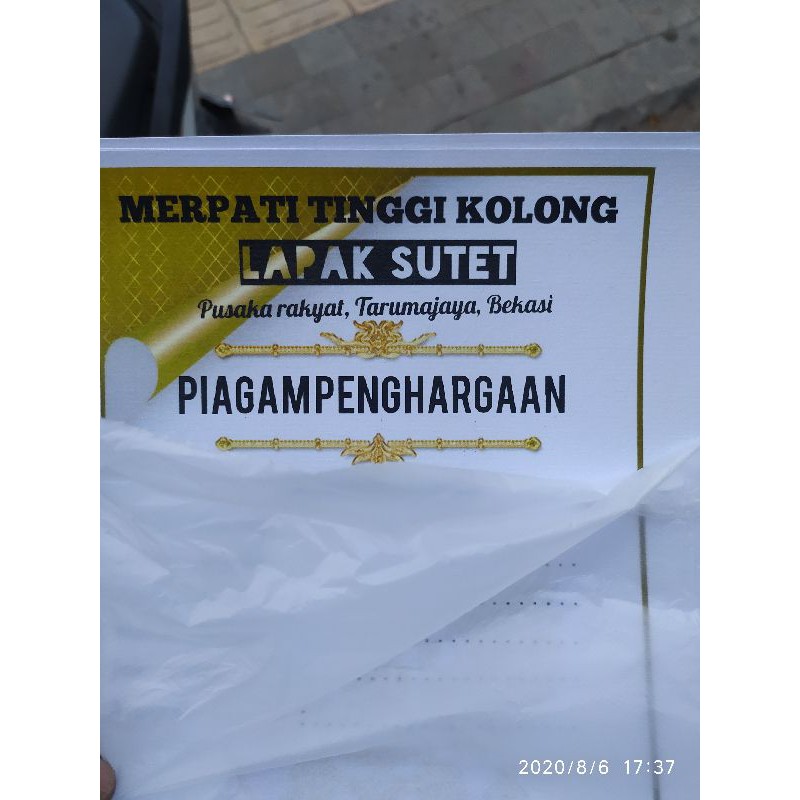 Detail Piagam Merpati Kolong Nomer 4