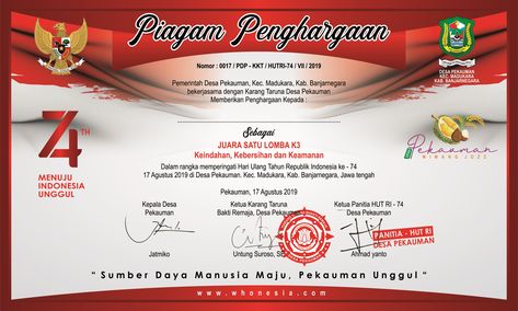 Detail Piagam Merpati Kolong Nomer 10
