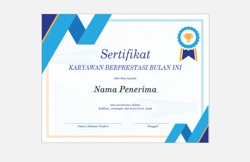 Detail Piagam Template Nomer 2