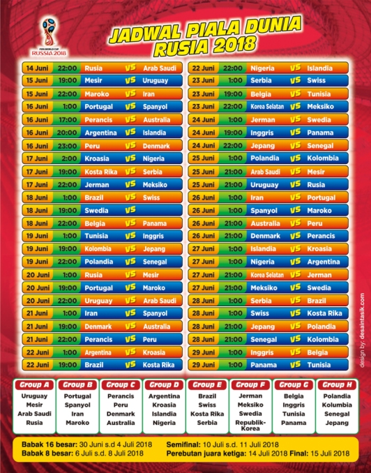 Detail Piala Dunia 2018 Excel Nomer 37