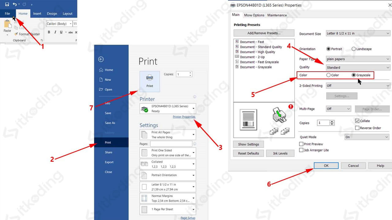 Detail Mecetak Gambar Agar Berwarna Hitam Putih Pada Mc Word Nomer 3