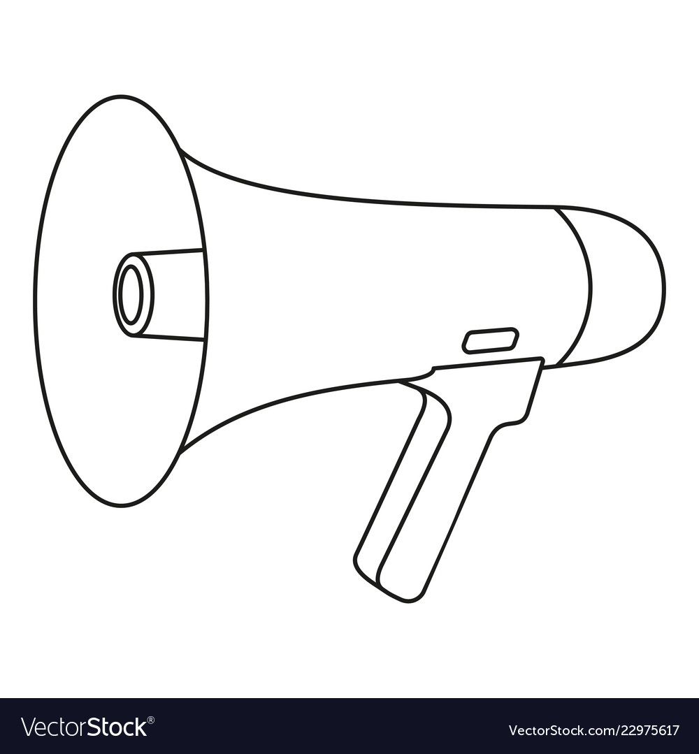 Detail Megaphone Clipart Black And White Nomer 12